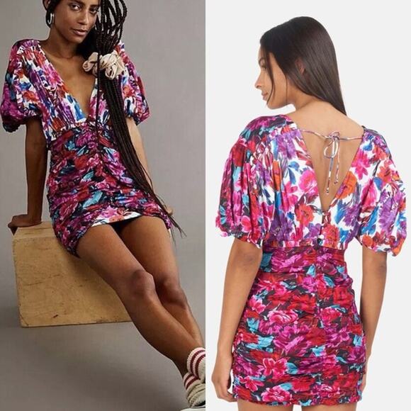 For Love & Lemons Cassandra Pink Mini Dress Size Small - Picture 3 of 10